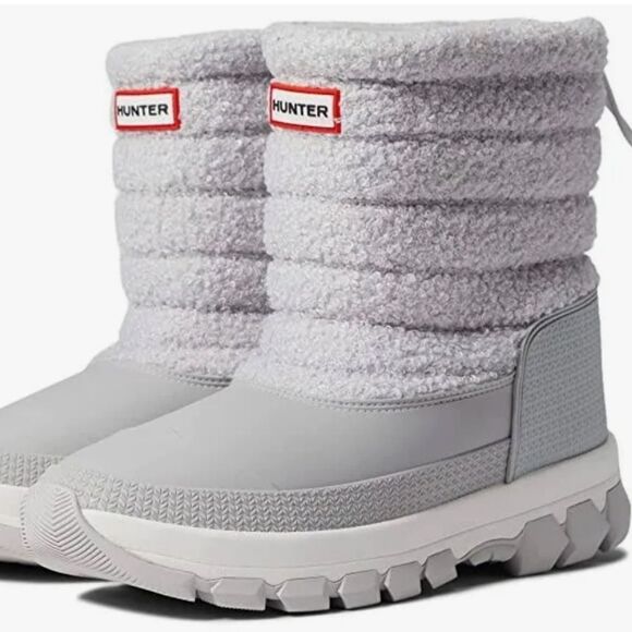 Hunter High Pile Fleece Short Snow Boot - Picture 1 of 12